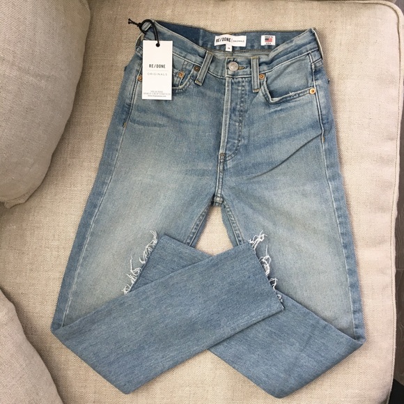 Perfect Re/Done High Rise Ankle Crop Stretch NWT - Picture 2 of 8